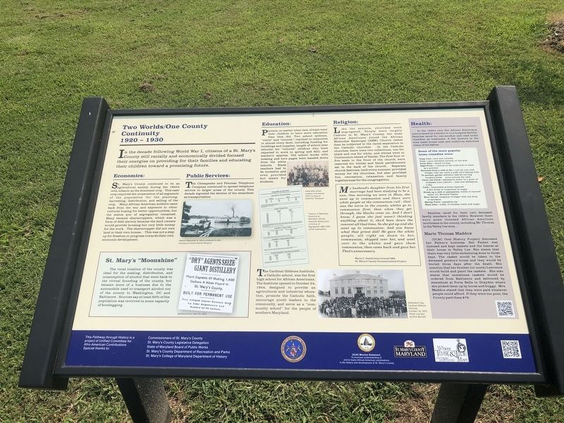 Two Worlds / One County Marker image. Click for full size.