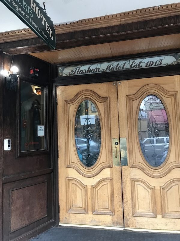 Alaskan Hotel entrance image. Click for full size.