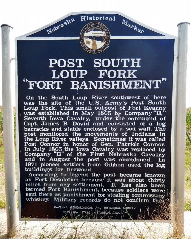 Post South Loup Fork Marker image. Click for full size.