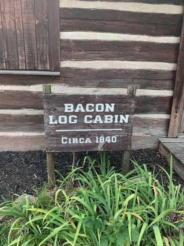 Bacon Log Cabin signage image. Click for full size.