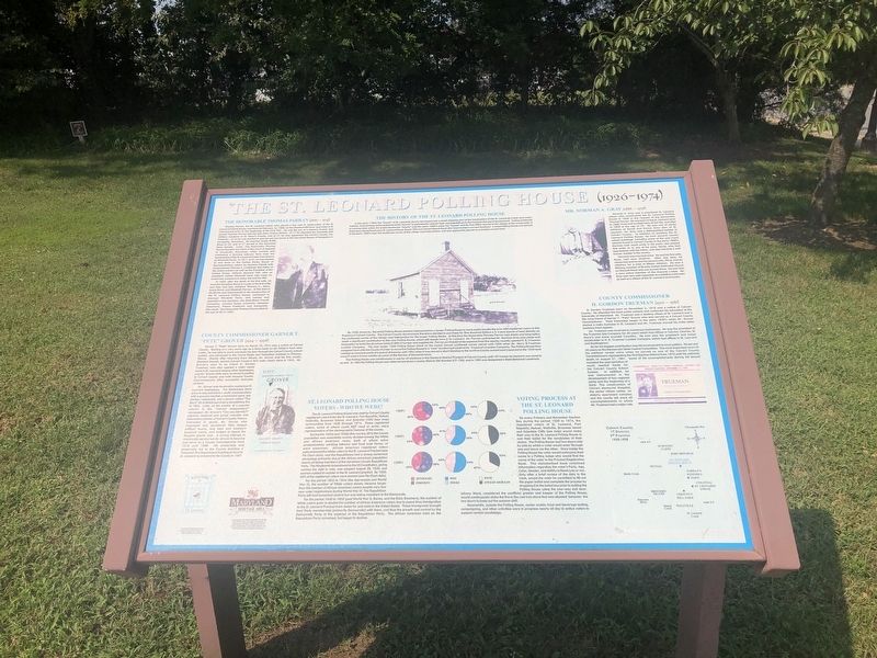 The St. Leonard Polling House Marker. Click for full size. The St. Leonard Polling House Marker image. Click for full size.