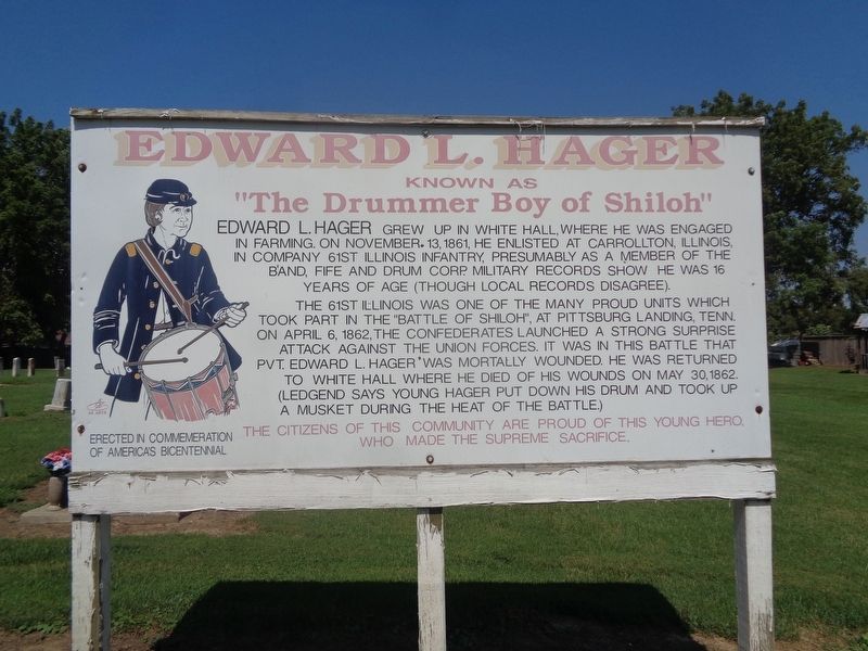 Edward L. Hager Marker. Click for full size. Edward L. Hager Marker image. Click for full size.