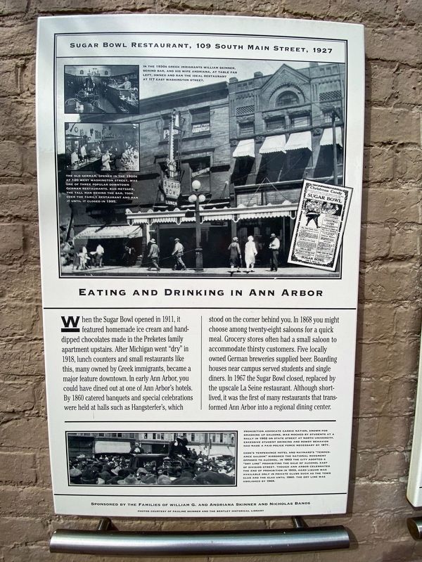 Eating and Drinking in Ann Arbor Marker image. Click for full size.