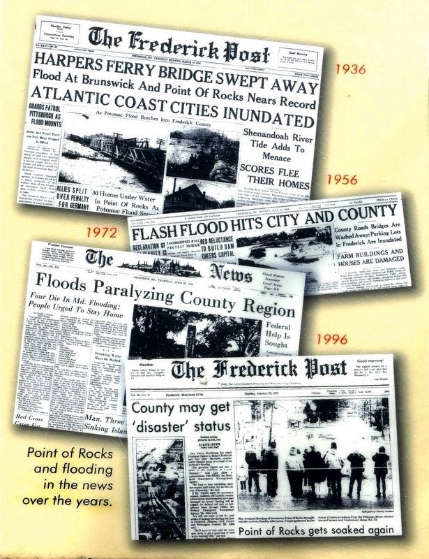Point of Rocks Flooding<br>in the News Over the Years image. Click for full size.