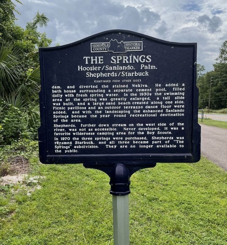 The Springs Marker Reverse image. Click for full size.