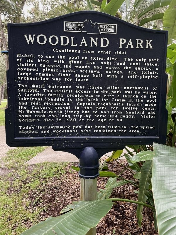 Woodland Park Marker (side 2) image. Click for full size.