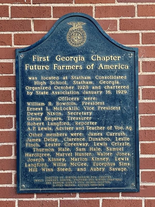 First Georgia Chapter Future Farmers of America Marker image. Click for full size.