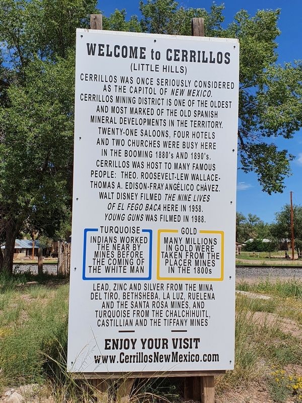 Welcome to Cerrillos Marker image. Click for full size.