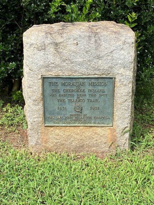 The Moravian Mission to the Cherokee Indians Marker image. Click for full size.