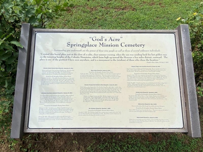 "God's Acre" Marker image. Click for full size.