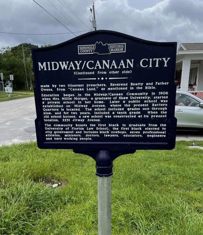 Midway/Canaan City Marker (side 2). Click for full size. Midway/Canaan City Marker (side 2) image. Click for full size.
