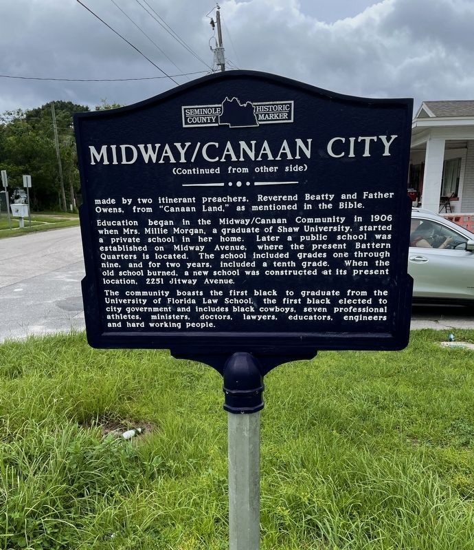 Midway/Canaan City Marker (side 2) image. Click for full size.