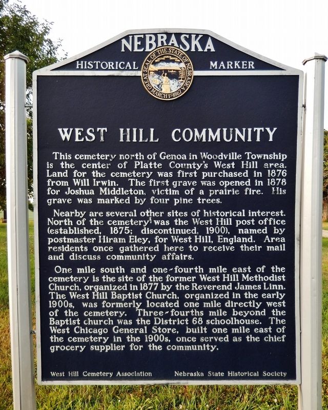 West Hill Community Marker image. Click for full size.