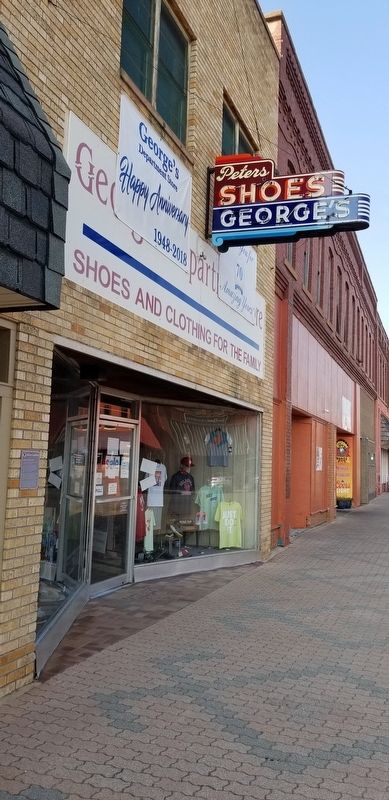 The George's Department Store and Marker image. Click for full size.