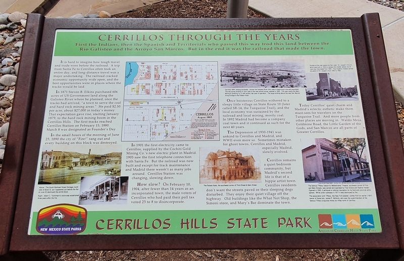 Cerrillos through the Years Marker image. Click for full size.