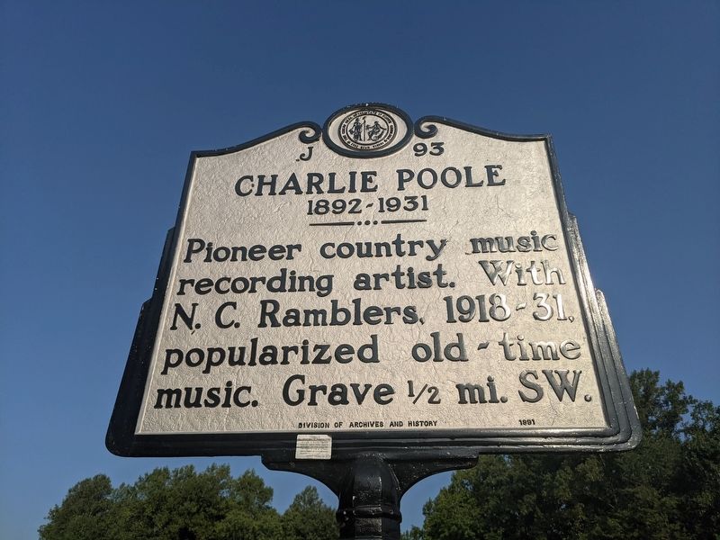 Charlie Poole Marker image. Click for full size.