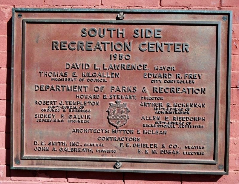 South Side Market House Recreation Center Marker image. Click for full size.