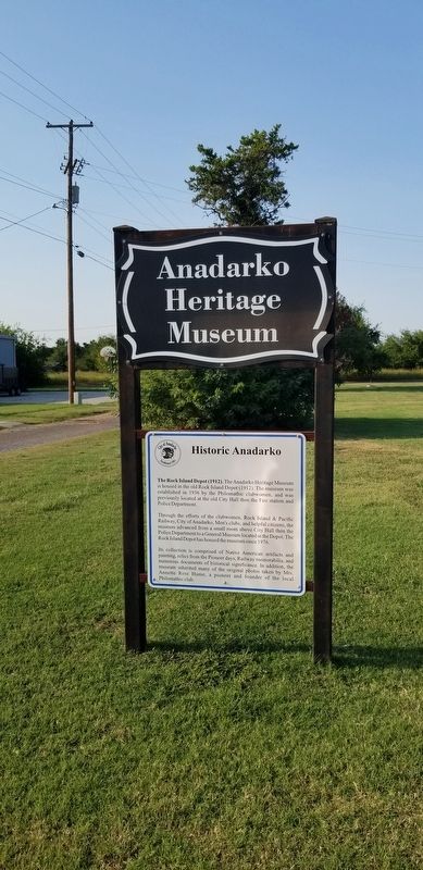 The Rock Island Depot and Marker. Click for full size. The Rock Island Depot and Marker image. Click for full size.