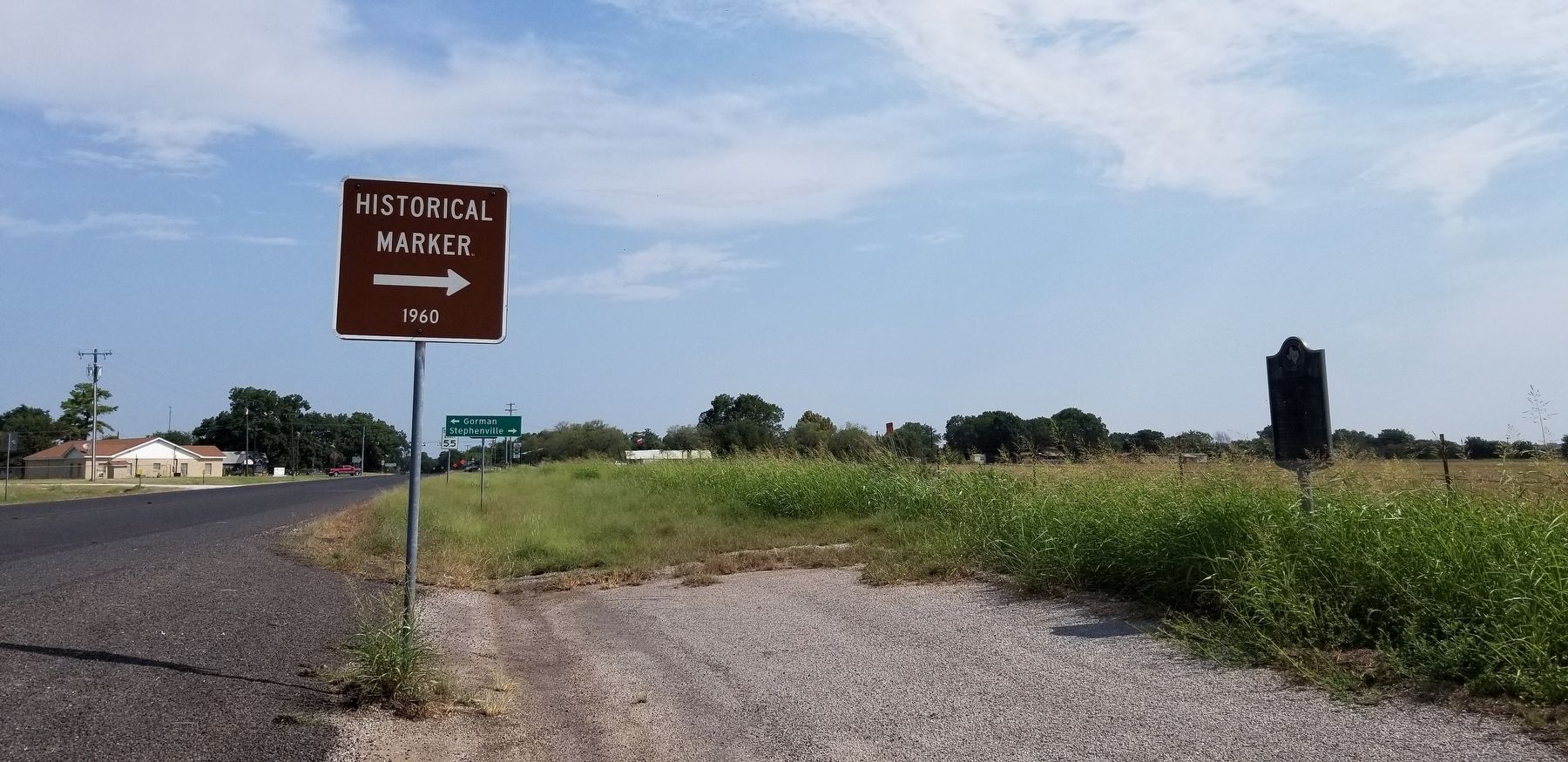 The view of the Fort Blair, C.S.A. Marker from the highway image. Click for full size.
