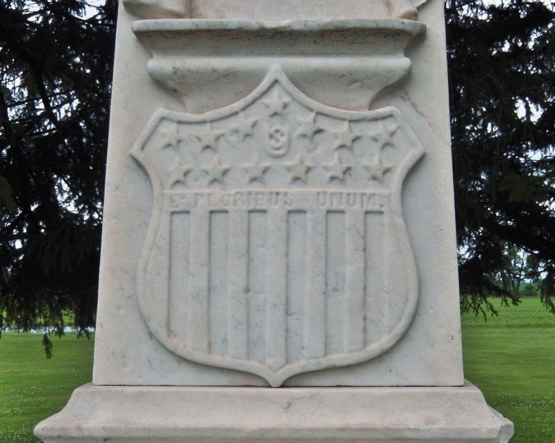 Yellow Spring Township Civil War Monument<br>(<i>east side detail</i>) image. Click for full size.