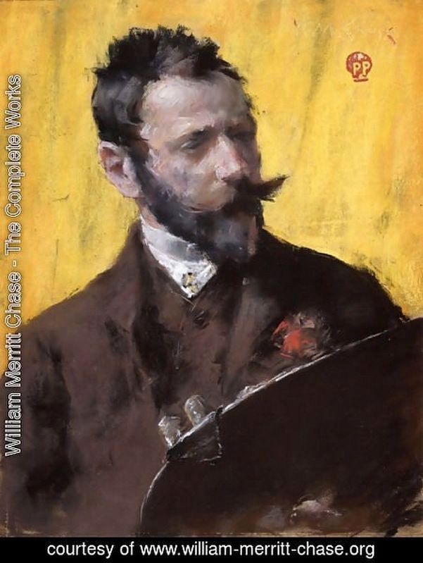 William Merritt Chase - self portrait image. Click for full size.