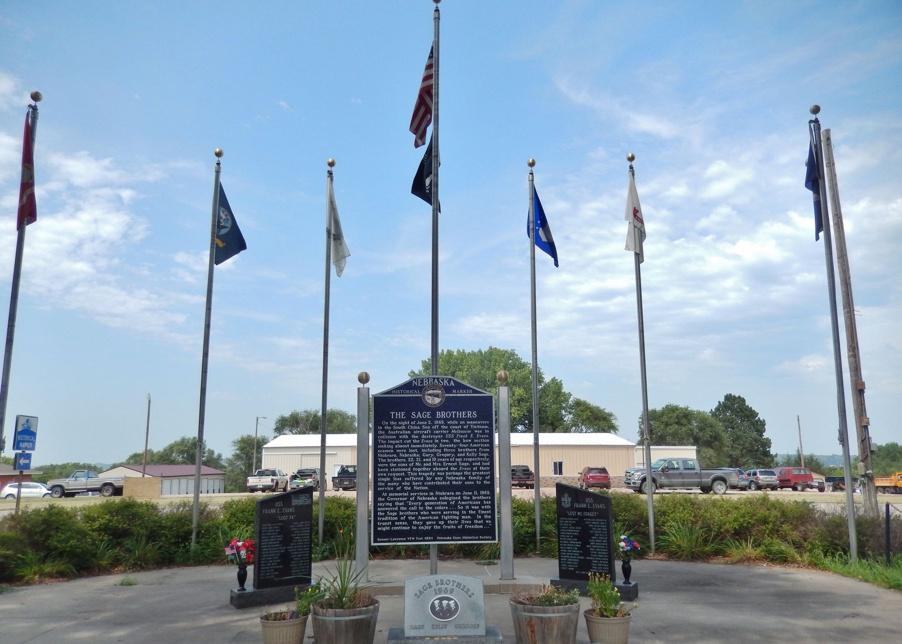Sage Brothers & <i>USS Frank E. Evans</i> Memorial Plaza image. Click for full size.