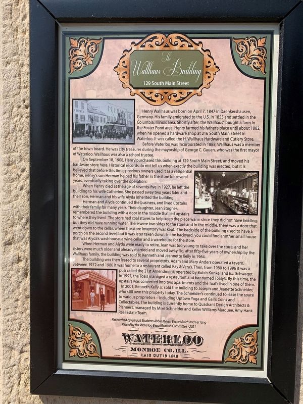 The Wallhaus Building Marker image. Click for full size.