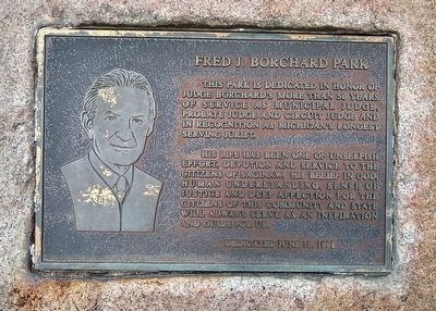 Fred J. Borchard Park Marker image. Click for full size.