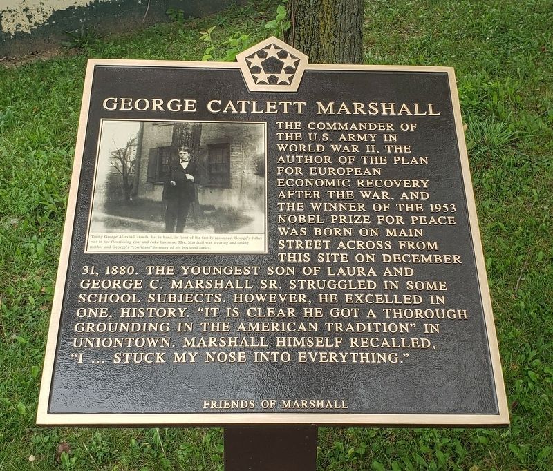 George Catlett Marshall Marker image. Click for full size.