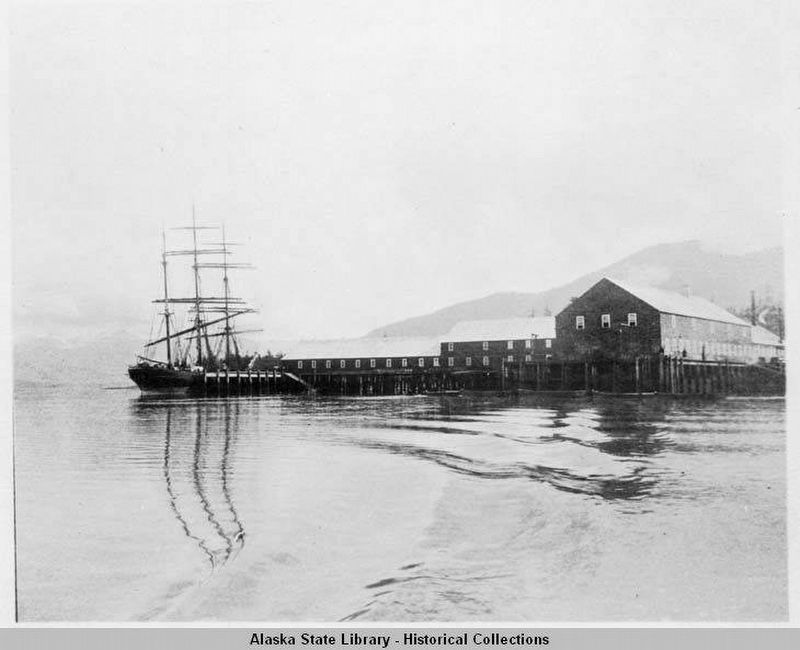 <i>Star of Bengal</i> at Alaska Packer's Association cannery in Wrangell image. Click for full size.