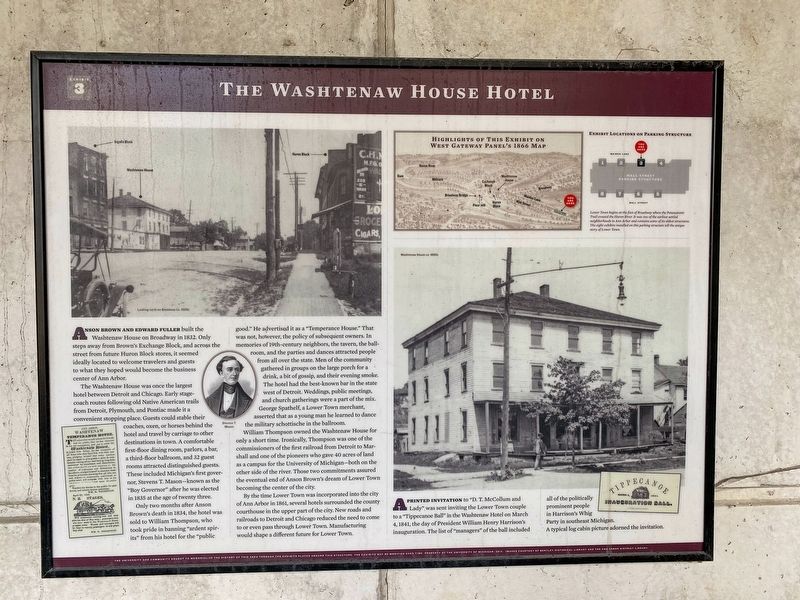 The Washtenaw House Hotel Marker image. Click for full size.