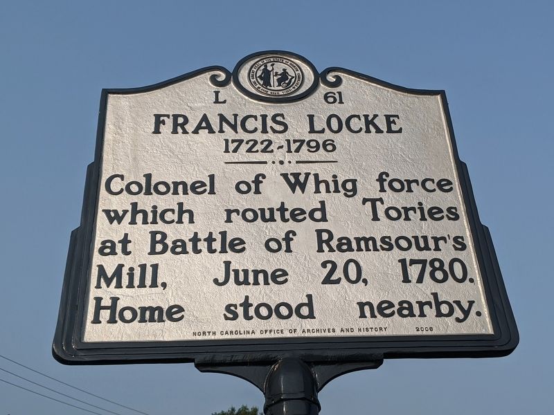 Francis Locke Marker image. Click for full size.