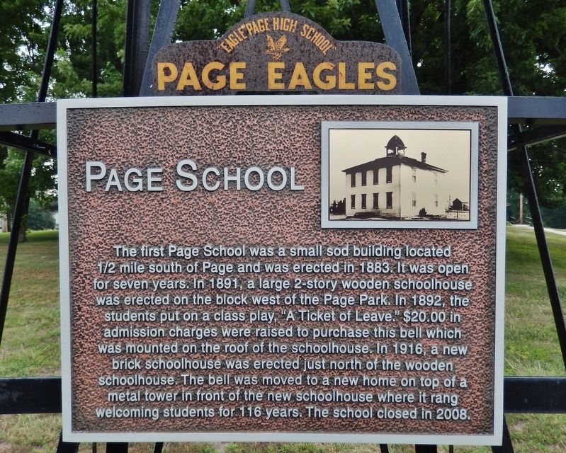Page School Marker image. Click for full size.