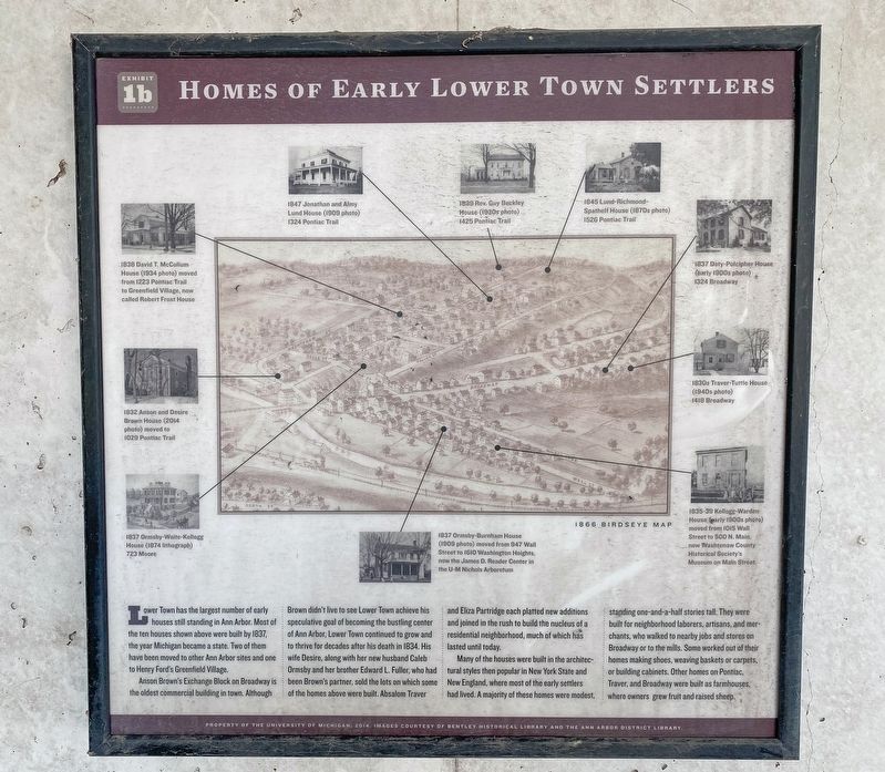 Homes of Early Lower Town Settlers Marker image. Click for full size.