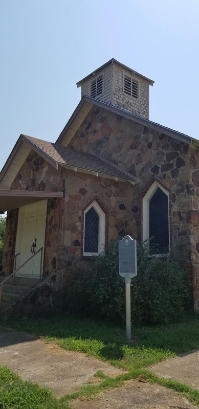 The Palo Pinto Methodist Church and Marker image. Click for full size.