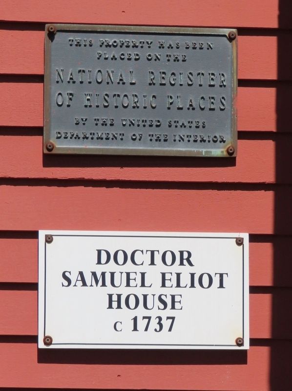 Doctor Samuel Eliot House Marker image. Click for full size.