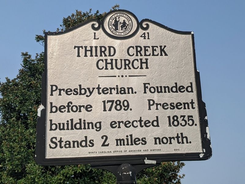 Third Creek Church Marker image. Click for full size.