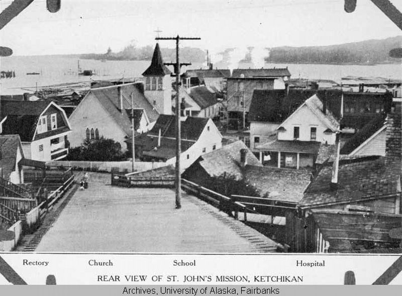 Rear view of St. John's Mission image. Click for full size.