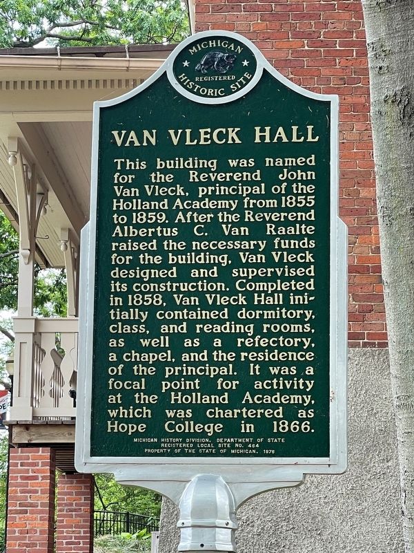 Van Vleck Hall Marker, Side 1 image. Click for full size.