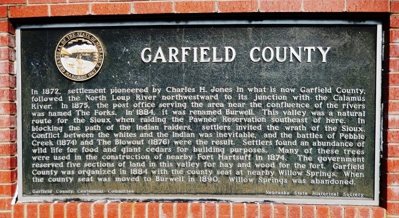 Garfield County Marker. Click for full size. Garfield County Marker image. Click for full size.