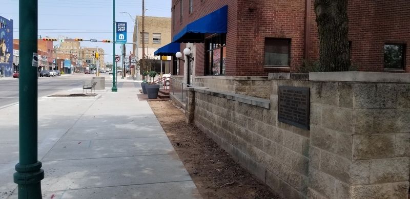The view of the First Mineral Water Well Marker on the wall image. Click for full size.