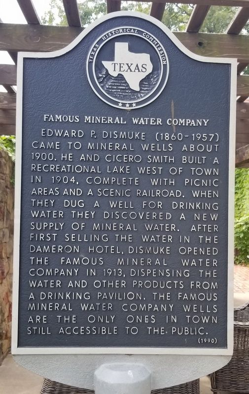 Famous Mineral Water Company Marker image. Click for full size.