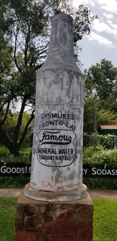 Bottle Statue of Dismuke’s Mineral Water image. Click for full size.