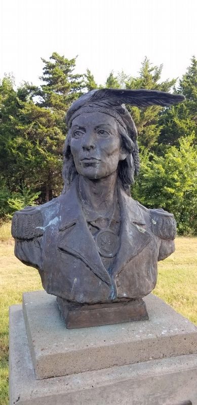 Closeup of the Tecumseh Statue image. Click for full size.