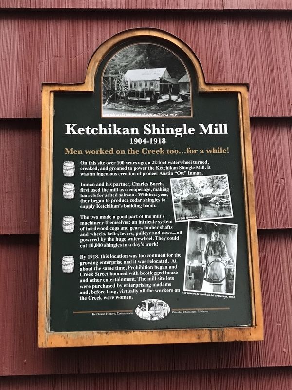 Ketchikan Shingle Mill Marker image. Click for full size.