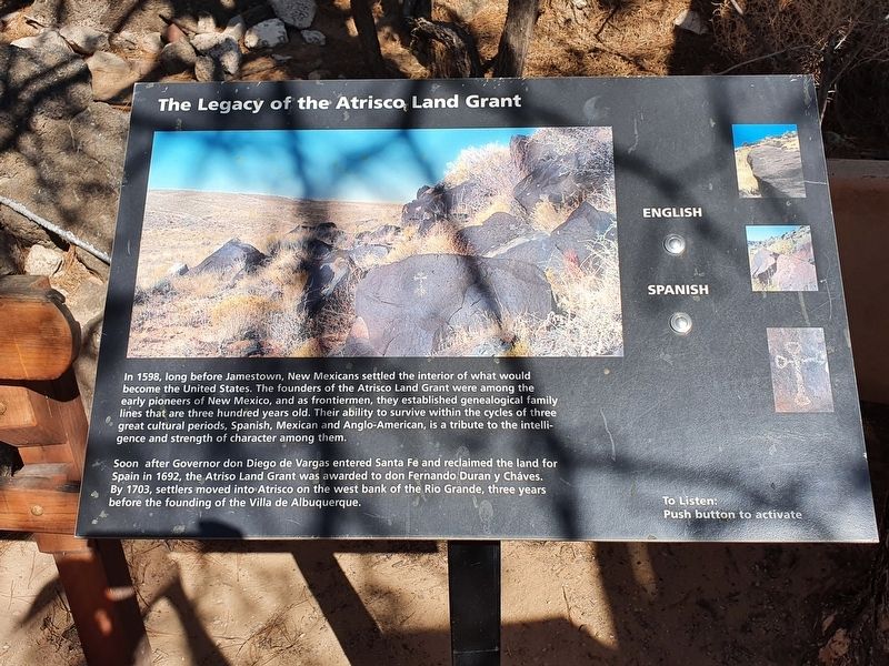 The Legacy of the Atrisco Land Grant Marker image. Click for full size.