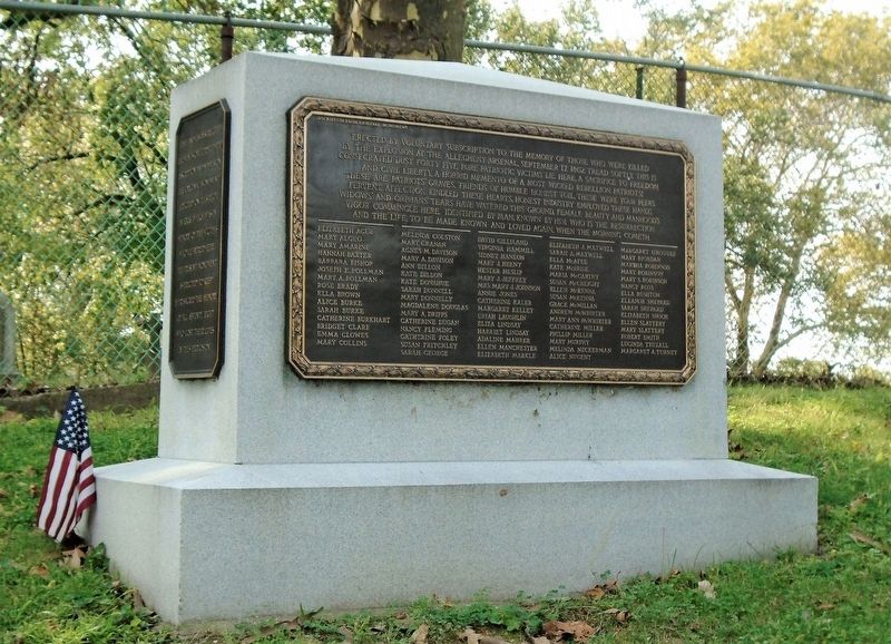 Allegheny Arsenal Explosion Monument image. Click for full size.
