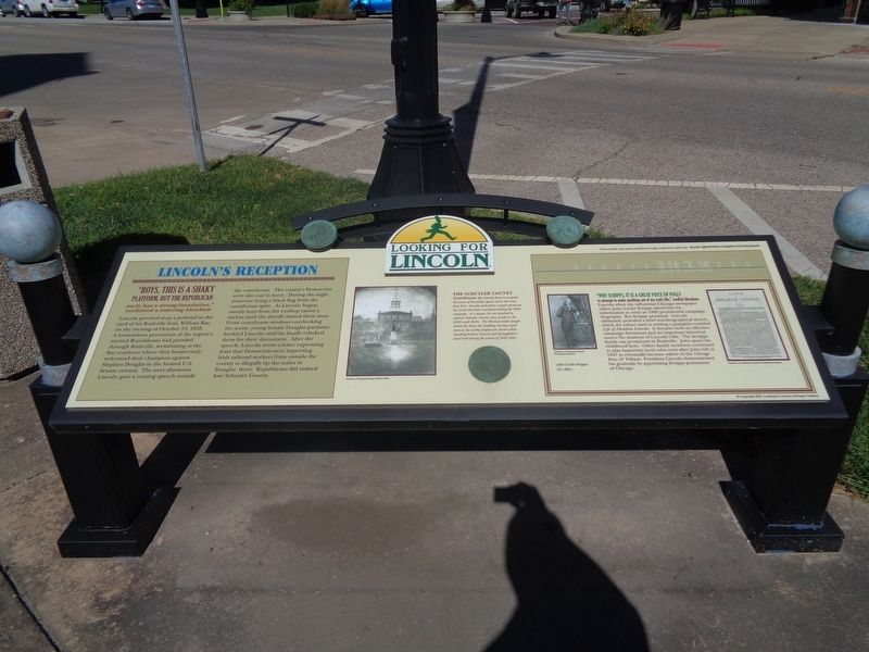 Lincoln's Reception Marker image. Click for full size.