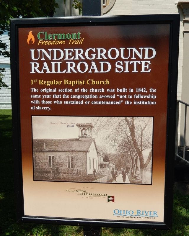 1st Regular Baptist Church Marker image. Click for full size.