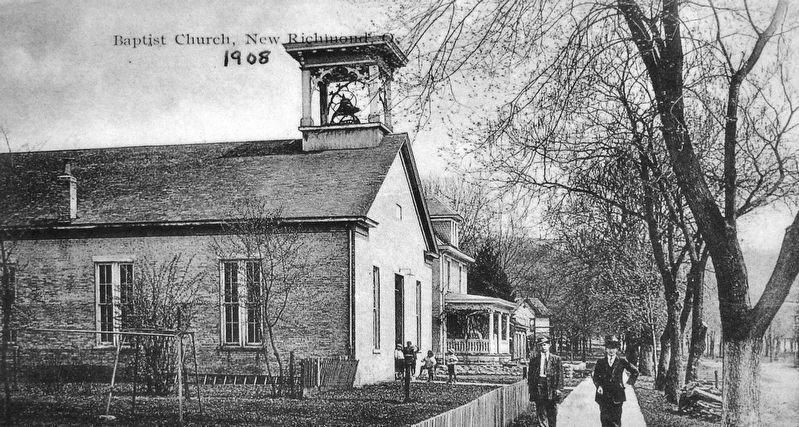 Marker detail: First Baptist Church, 1908 image. Click for full size.